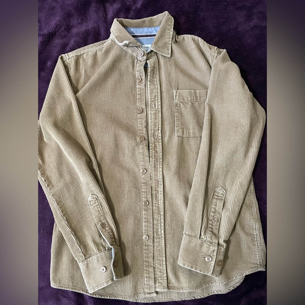 Sun and stone corduroy flannel